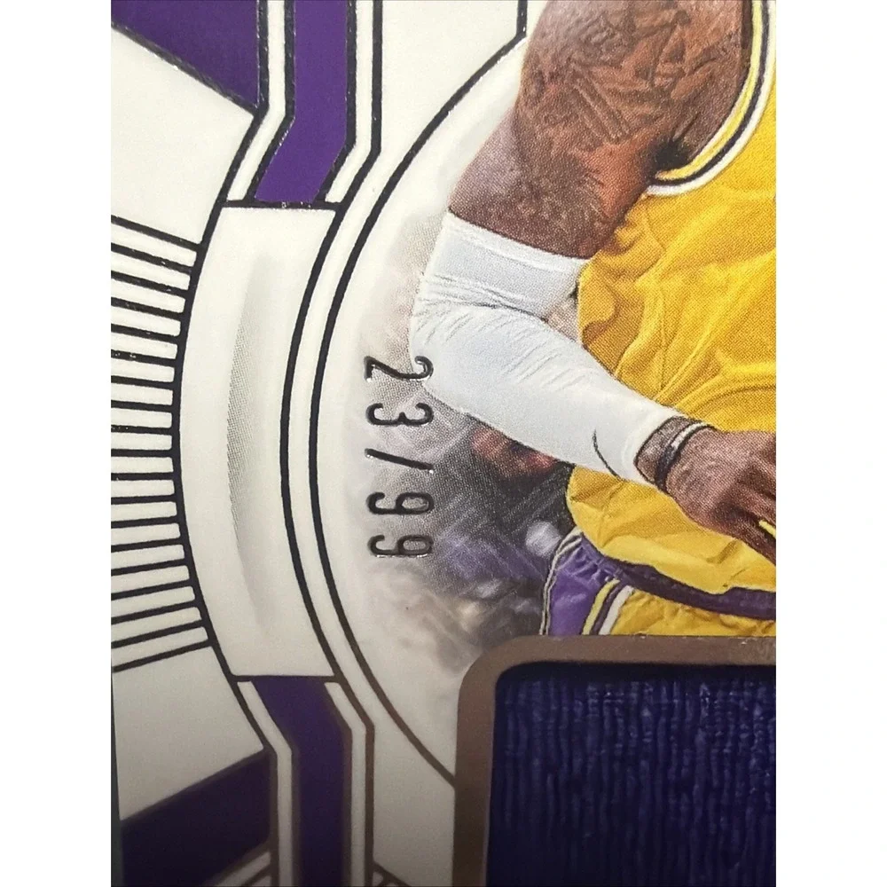 2024 National Treasures Lebron James #23/99 Jersey Number Game Used Patch
